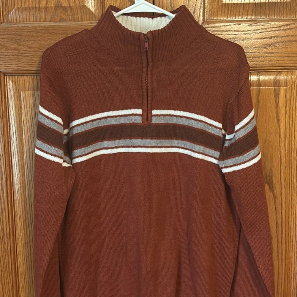 Carbon Zip Up Sweater | Size L | Scarlet